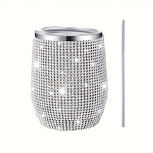 Load image into Gallery viewer, 12oz Sparkling Rhinestone Studded Wine Tumbler