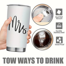 Load image into Gallery viewer, Mr. Mrs. Insulated Stainless Steel Tumbler with Lid