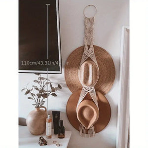 Boho Tassel Hanging Woven Hat Rack - 1, 2 & 3 Layers