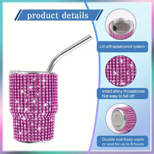 3oz Mini Wine Tumbler with Rhinestone