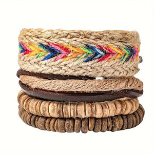 4pc Bohemian Style Hemp Rope Set