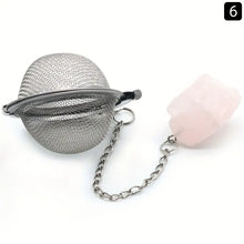 Load image into Gallery viewer, Tea Filter with Crystal Energy Stone Tea Strainers