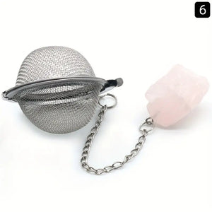 Tea Filter with Crystal Energy Stone Tea Strainers