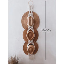 Load image into Gallery viewer, Boho Tassel Hanging Woven Hat Rack - 1, 2 &amp; 3 Layers