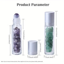 Load image into Gallery viewer, Gemstone Roller Bottles Essential Oil Roll On Crystal Aromatherapy