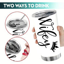 Load image into Gallery viewer, Wifie Insulated Stainless Steel Tumbler with Lid