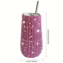 Load image into Gallery viewer, 6oz Sparkling Rhinestone Studded Wine Tumbler (Copy)