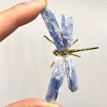 Load image into Gallery viewer, Natural Crystal Kynaite Dragonfly Ornament