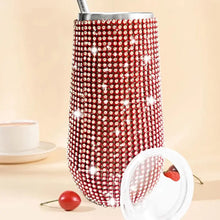 Load image into Gallery viewer, 6oz Sparkling Rhinestone Studded Wine Tumbler (Copy)