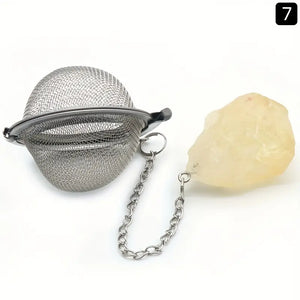 Tea Filter with Crystal Energy Stone Tea Strainers