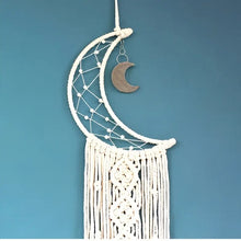 Load image into Gallery viewer, Boho Room Decor With Moon Macrame Wall Pediments