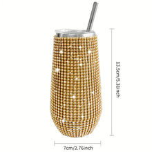 Load image into Gallery viewer, 6oz Sparkling Rhinestone Studded Wine Tumbler (Copy)