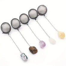 Load image into Gallery viewer, Tea Filter with Crystal Energy Stone Tea Strainers