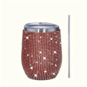 12oz Sparkling Rhinestone Studded Wine Tumbler