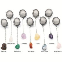 Load image into Gallery viewer, Tea Filter with Crystal Energy Stone Tea Strainers