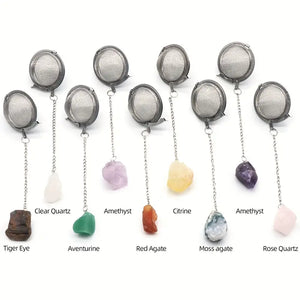 Tea Filter with Crystal Energy Stone Tea Strainers