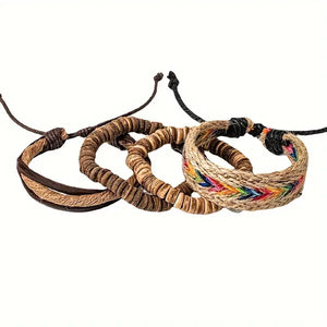 4pc Bohemian Style Hemp Rope Set