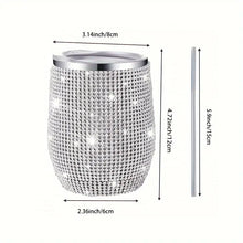 Load image into Gallery viewer, 12oz Sparkling Rhinestone Studded Wine Tumbler