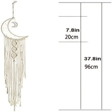 Load image into Gallery viewer, Boho Room Decor With Moon Macrame Wall Pediments