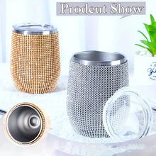 Load image into Gallery viewer, 12oz Sparkling Rhinestone Studded Wine Tumbler