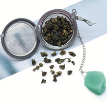 Load image into Gallery viewer, Tea Filter with Crystal Energy Stone Tea Strainers