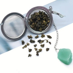 Tea Filter with Crystal Energy Stone Tea Strainers