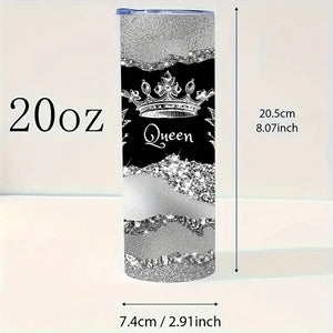 Queen Insulated Stainless Steel Tumbler with Lid