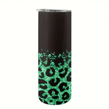 Load image into Gallery viewer, Leopard Print Tumbler with Lid and Straw