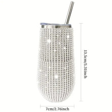 Load image into Gallery viewer, 6oz Sparkling Rhinestone Studded Wine Tumbler (Copy)