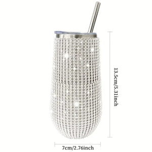 6oz Sparkling Rhinestone Studded Wine Tumbler (Copy)