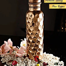 Load image into Gallery viewer, Diamond Design Pure Copper Bottle - 950ML