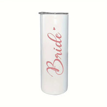 Load image into Gallery viewer, Bridal Wedding Skinny Tumbler with Lid