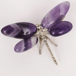 Natural Crystal Dragonfly Figurine