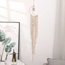 Load image into Gallery viewer, Boho Room Decor With Moon Macrame Wall Pediments