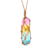 Load image into Gallery viewer, Natural Stone Macrame Necklace