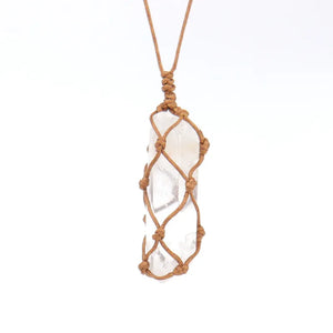 Natural Stone Macrame Necklace