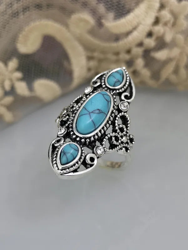 Turquoise or Lapis Lazuli Ring