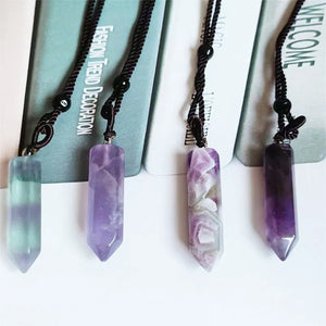 Gemstone Crystal Point Necklace