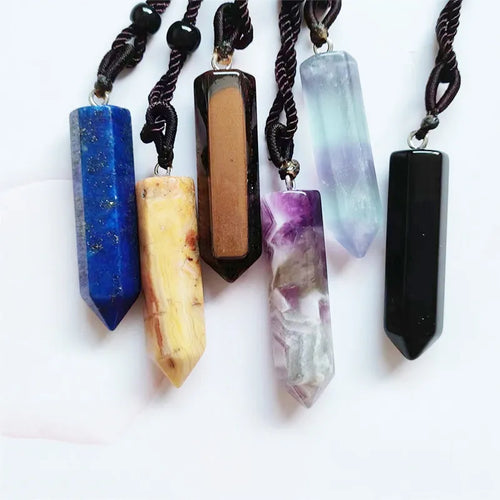 Gemstone Crystal Point Necklace