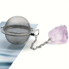 Load image into Gallery viewer, Tea Filter with Crystal Energy Stone Tea Strainers