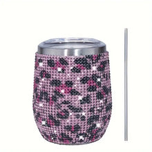 Load image into Gallery viewer, 12oz Sparkling Rhinestone Studded Wine Tumbler