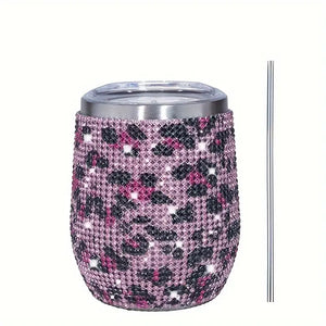 12oz Sparkling Rhinestone Studded Wine Tumbler