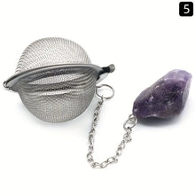 Load image into Gallery viewer, Tea Filter with Crystal Energy Stone Tea Strainers