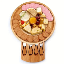 Load image into Gallery viewer, Bamboo Cheese Board Set