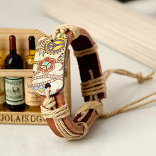 Load image into Gallery viewer, Hemp Rope Braided Cowhide Bracelet