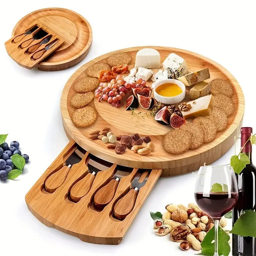 Bamboo Cheese Board Set