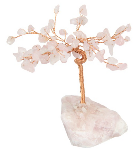 Rose Quartz Gemstone Wish Tree