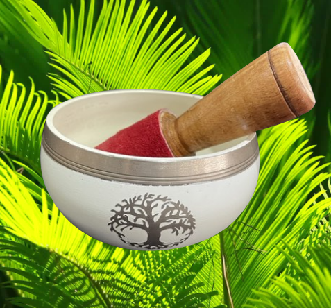 11cm Tree of Life Singing Bowl - White